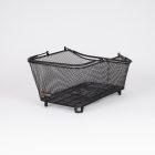 black bike basket in studio