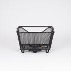 black bike basket in studio