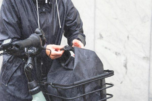 A closeup at a bag inside of a basket