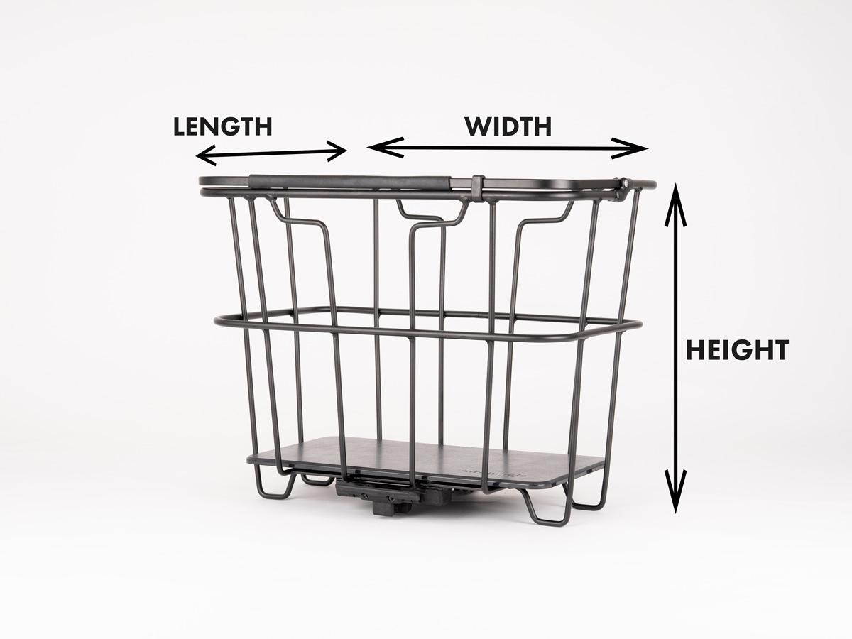 Measurement instruction of a basket in a studio