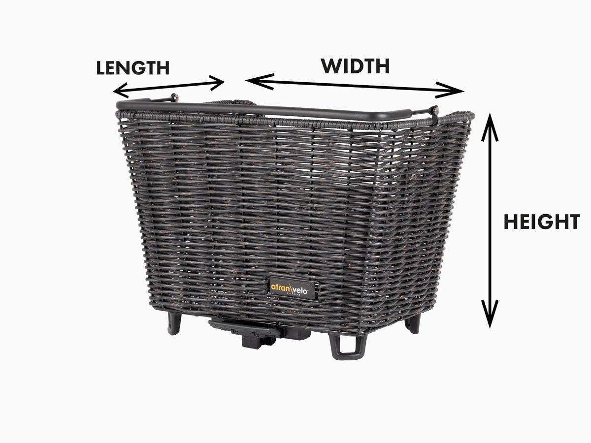 Measurement instruction of a basket in a studio