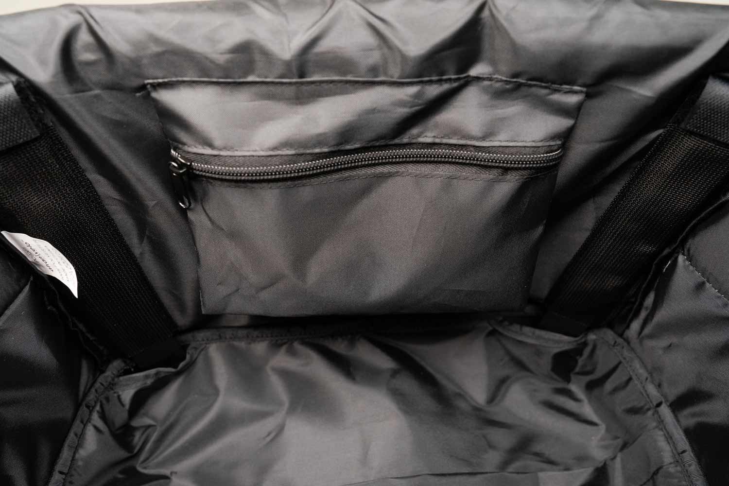 Inside beat bag, one small zippered pocket