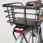 basket on bicycle carrier