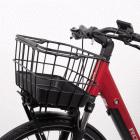 basket on a red bike