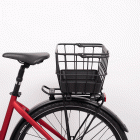 basket on a red bike