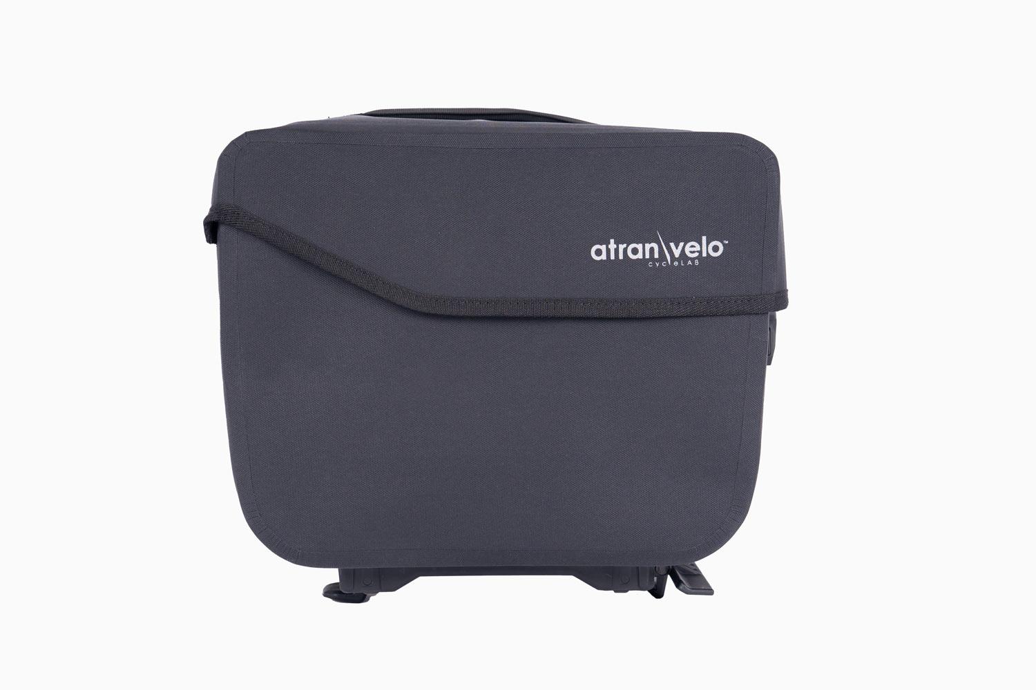 the black commuter top wp bag from the side in a studio