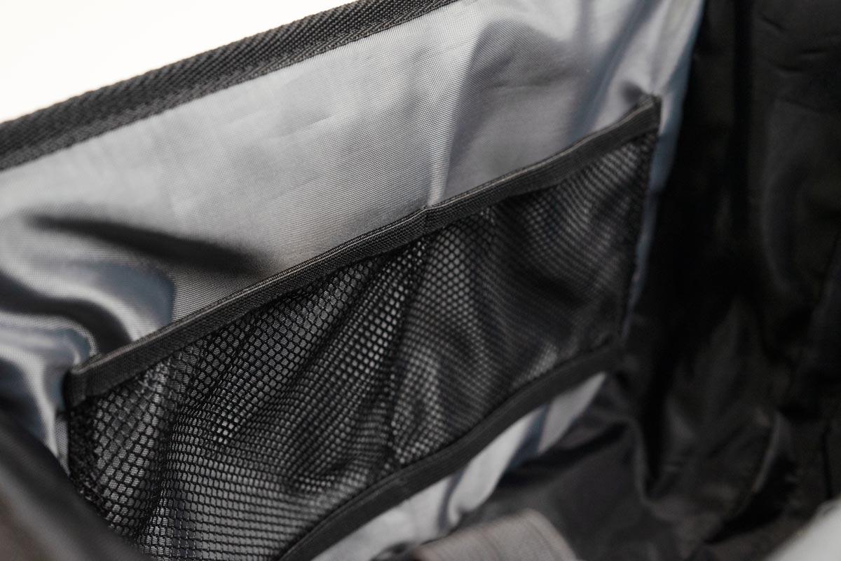 The inside of the commuter top wp bag in a studio