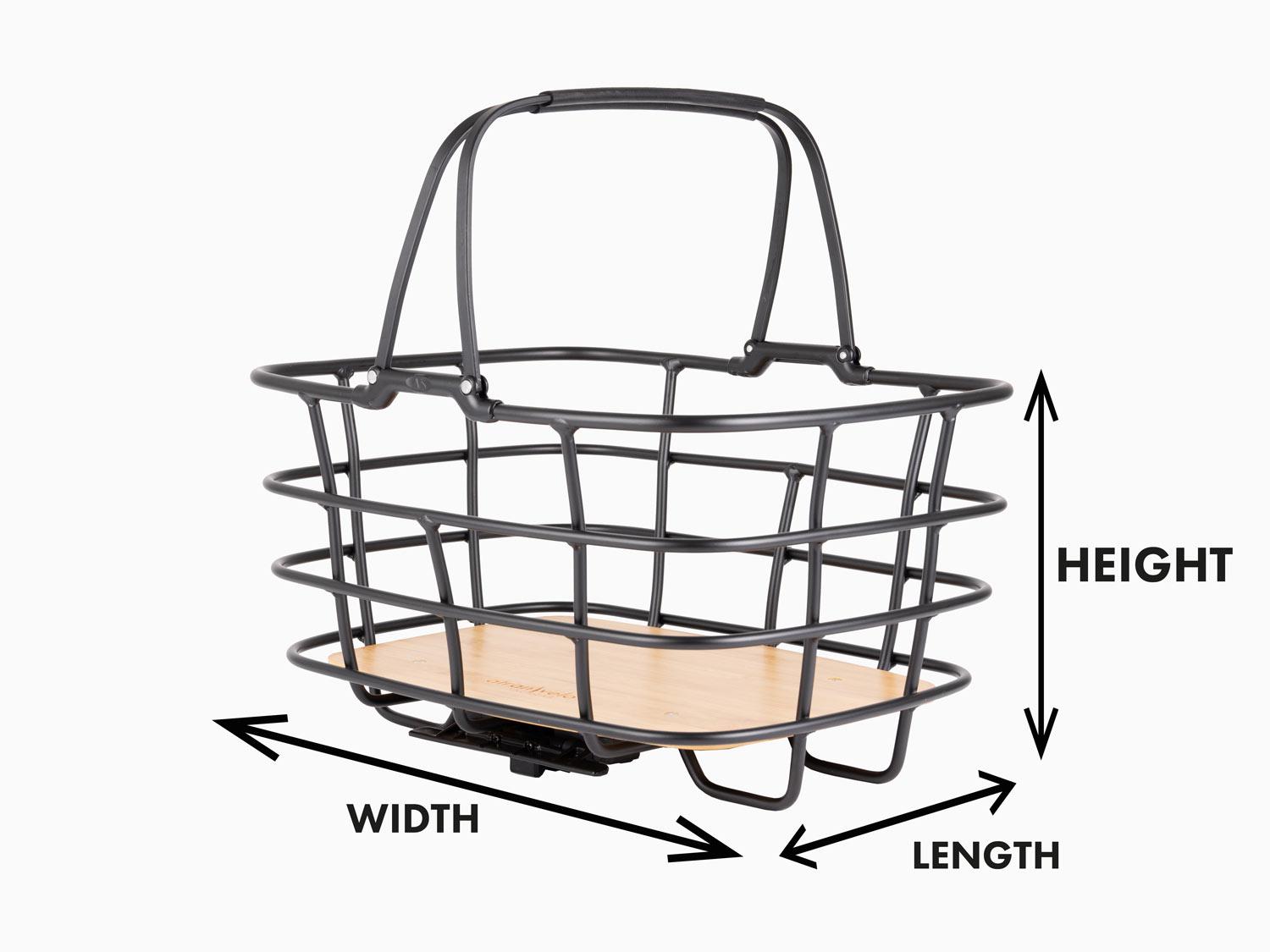 Measurement instruction of a basket in a studio