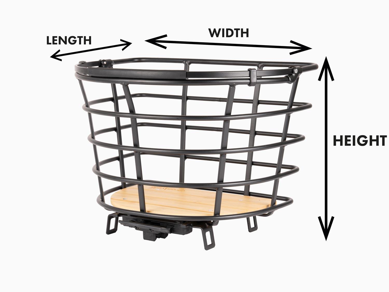Measurement instruction of a basket in a studio