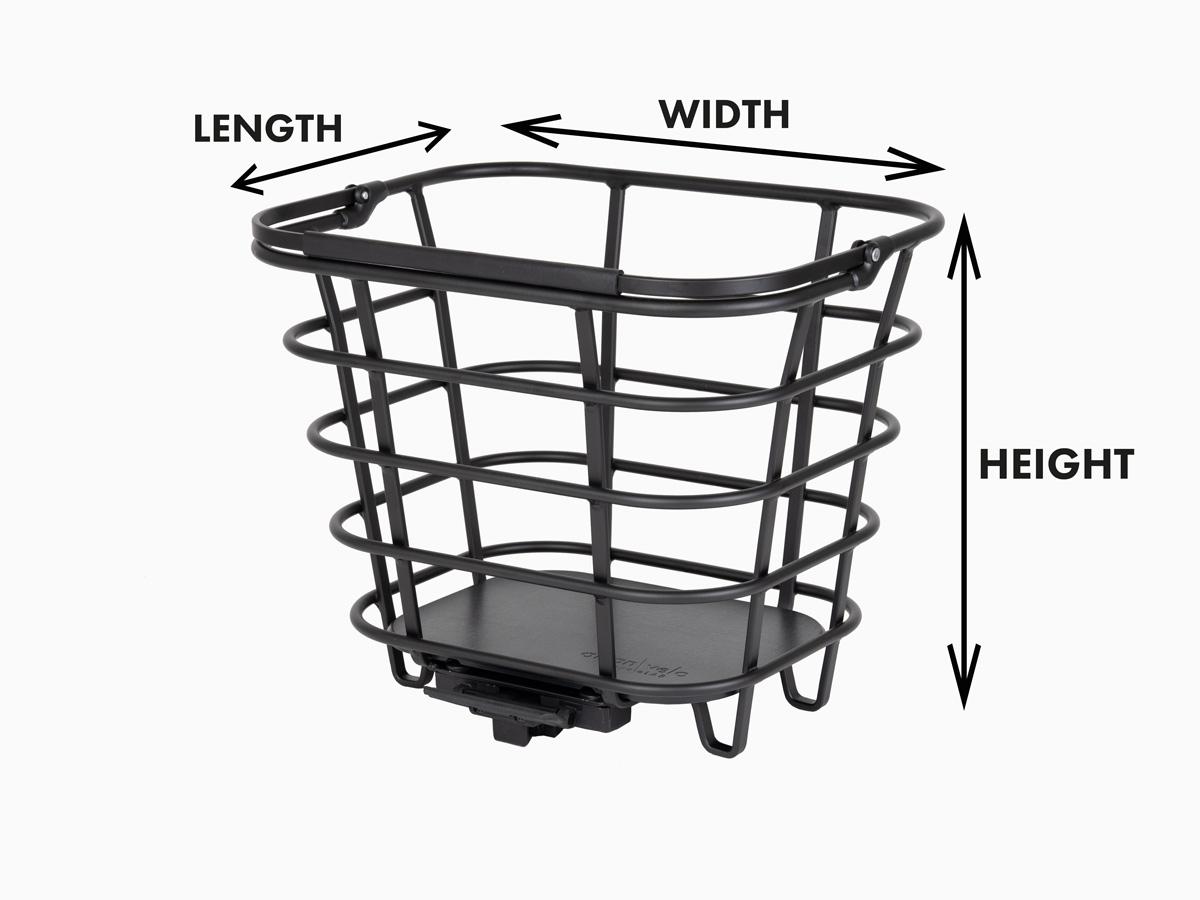 Measurement instruction of a basket in a studio